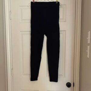 Blanqi Women's Black Highwaist Maternity Postpartum Support Leggings Size Large